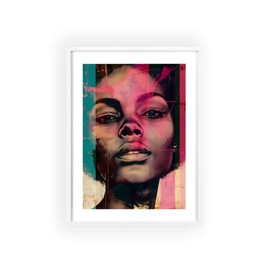 Colorful pop art portrait celebrating the beauty of diverse women from around the world, ideal for adding a modern touch to home decor