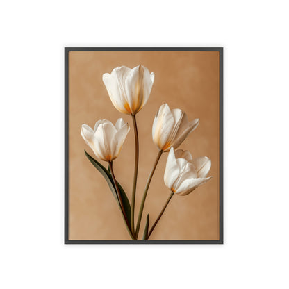 "Vintage Tulips framed wall art - Flower Parade Collection"