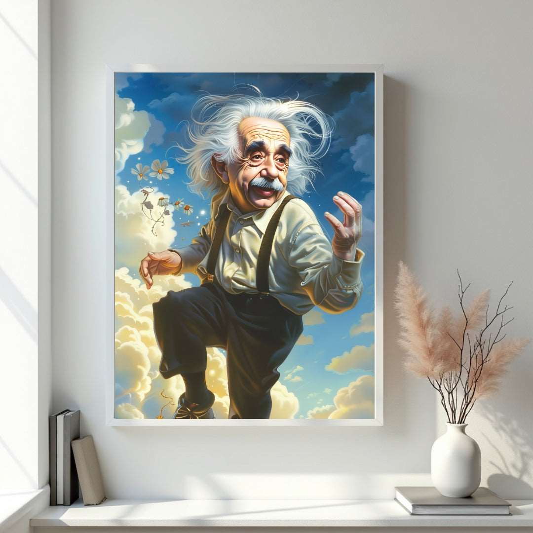 Bring the genius of Albert Einstein to your walls with this vibrant pop art poster.