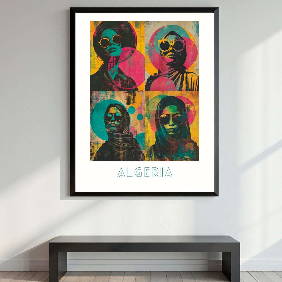 Celebrate the power of living boldly with Algeria, a vibrant poster dedicated to women.